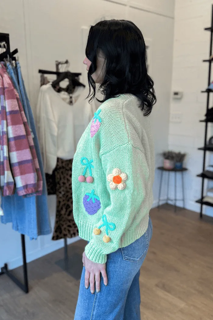 3D Fruit Knit Cardi