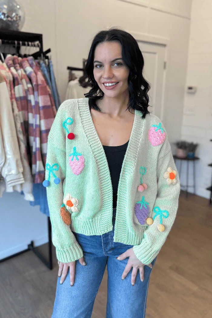 3D Fruit Knit Cardi