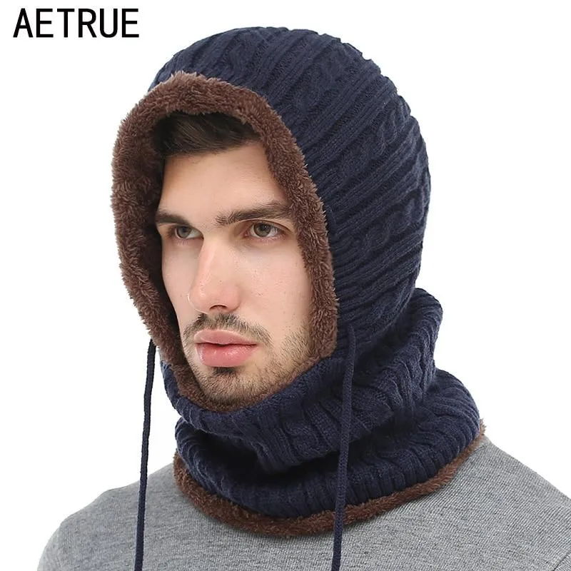 AETRUE Knitted Wool Hood