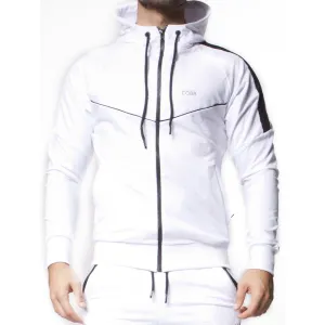 Alexander Cobb Zipper Hoody White