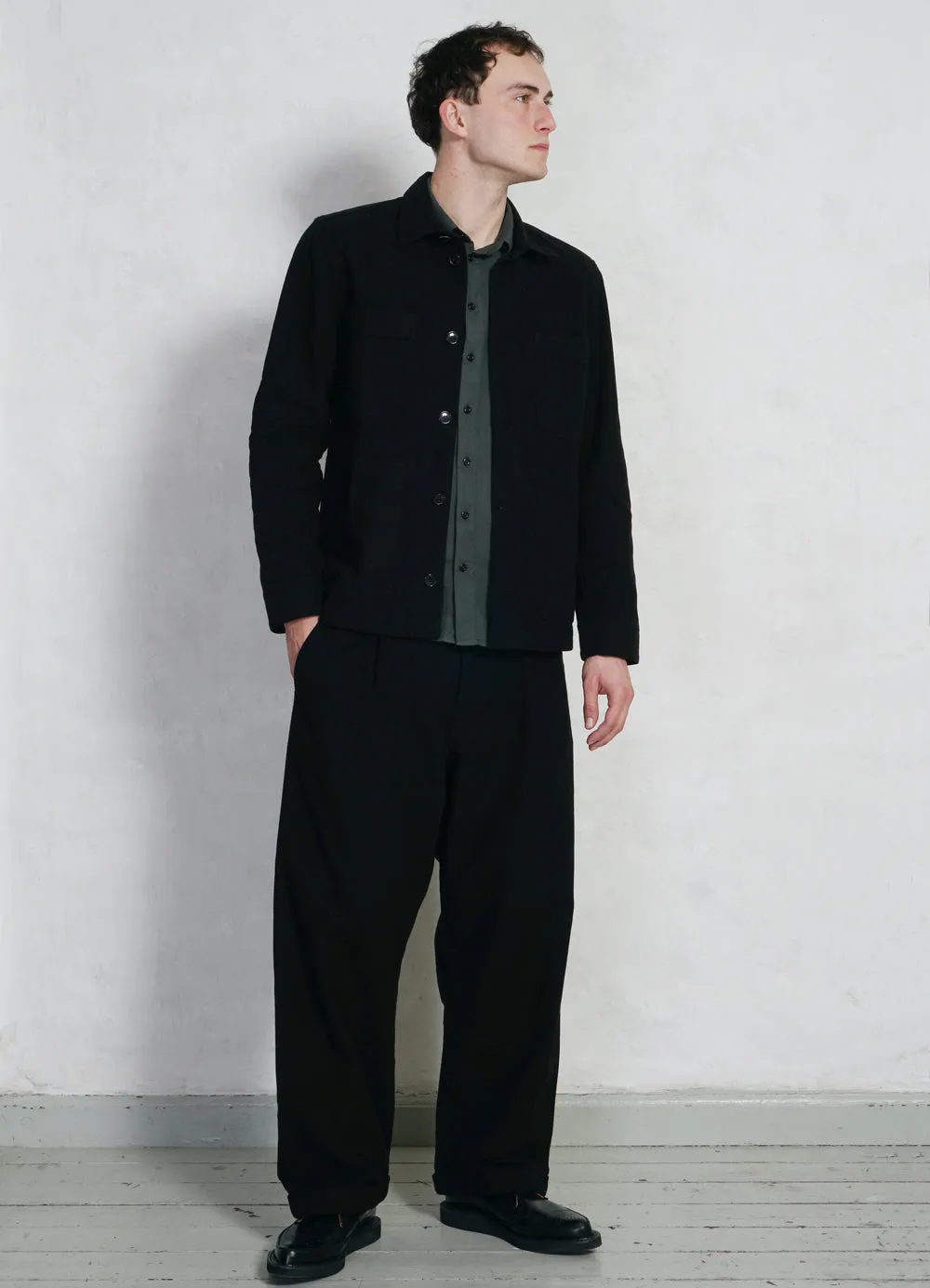 BERTRAM 28-22-2 | Refined Moleskin Work Jacket | Black