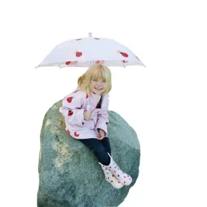 Big Girls Pink Lady Bug Rain Coat 8-10