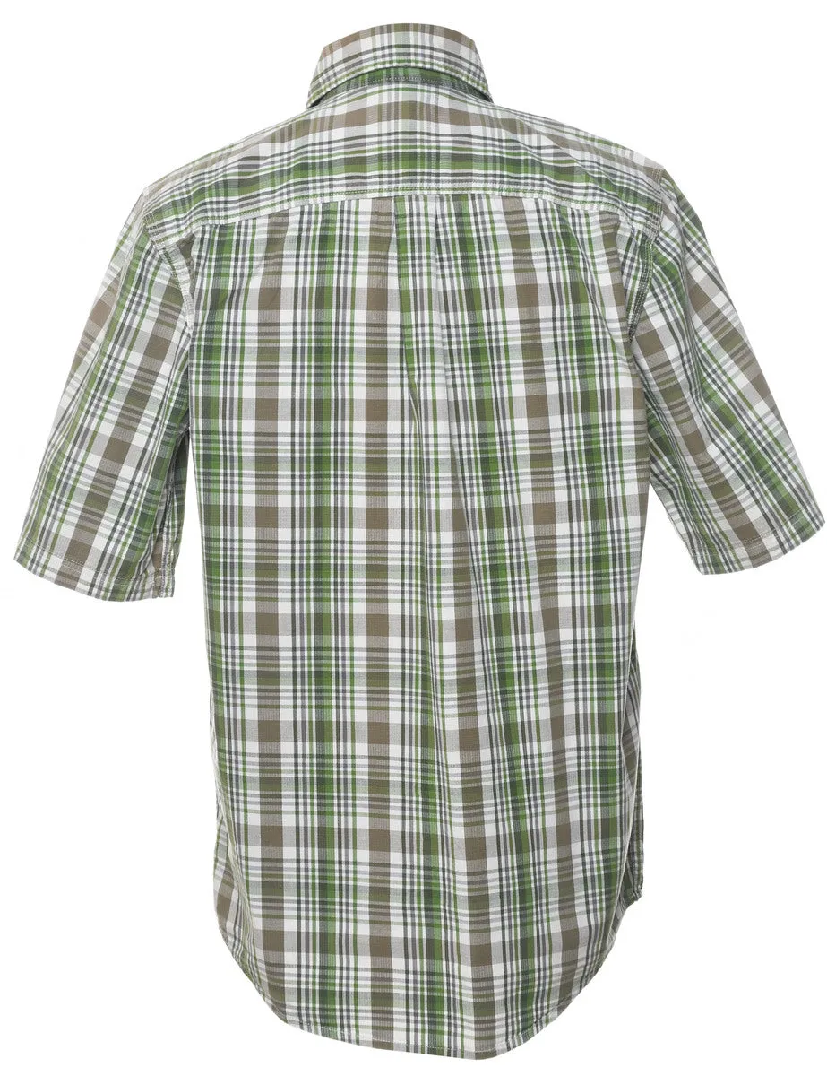 Carhartt Checked Green Short Sleeve Shirt - S