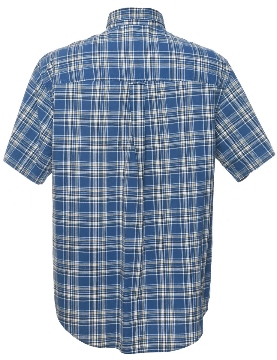 Chaps Checked Blue Classic Shirt - L