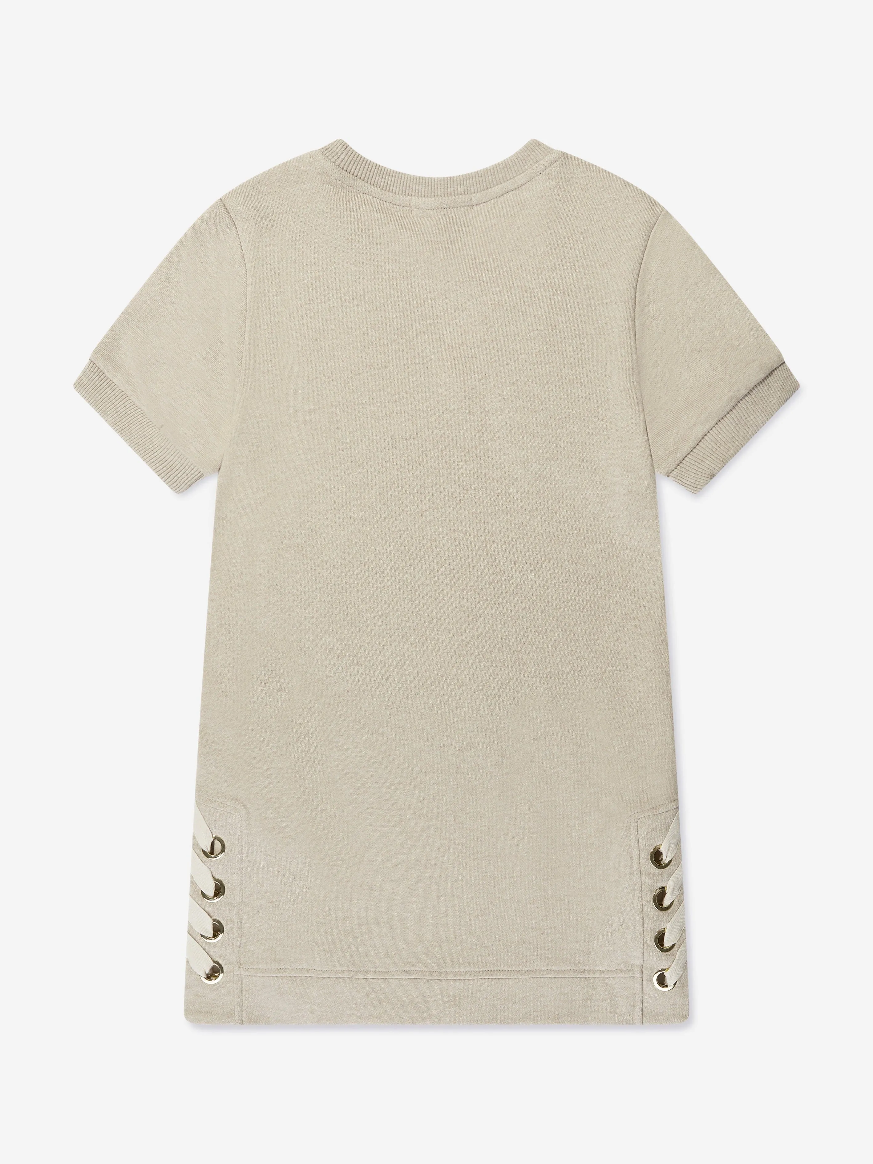 Chloé Girls Fleece Lacing Dress in Beige