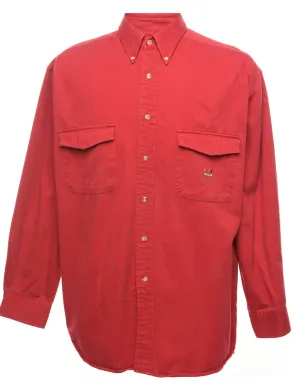 Classic Red Denim Shirt - L