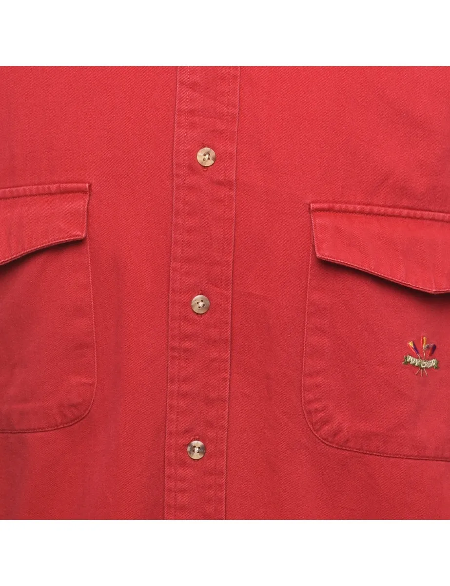 Classic Red Denim Shirt - L