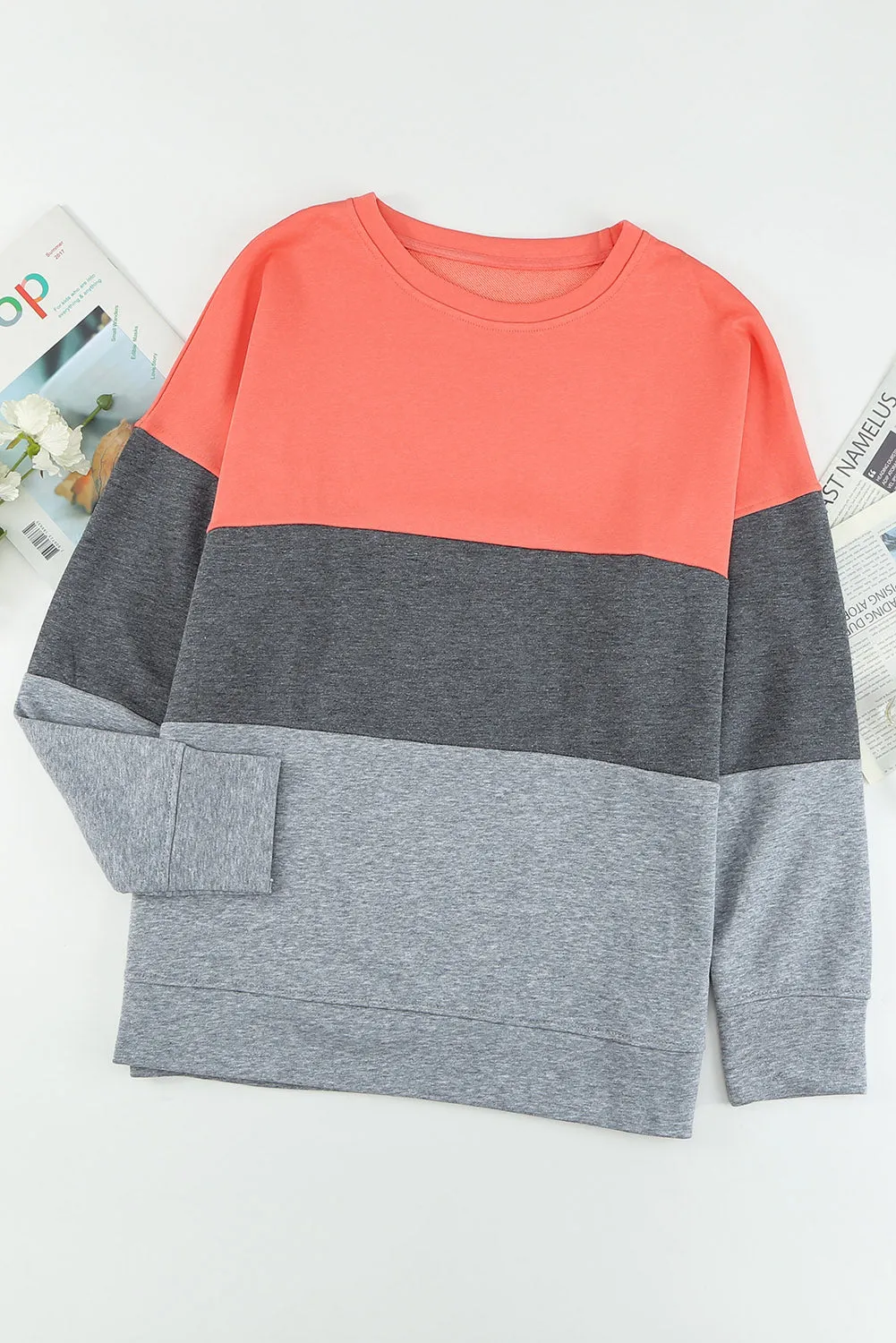 Colorblock Plus Size Sweatshirt