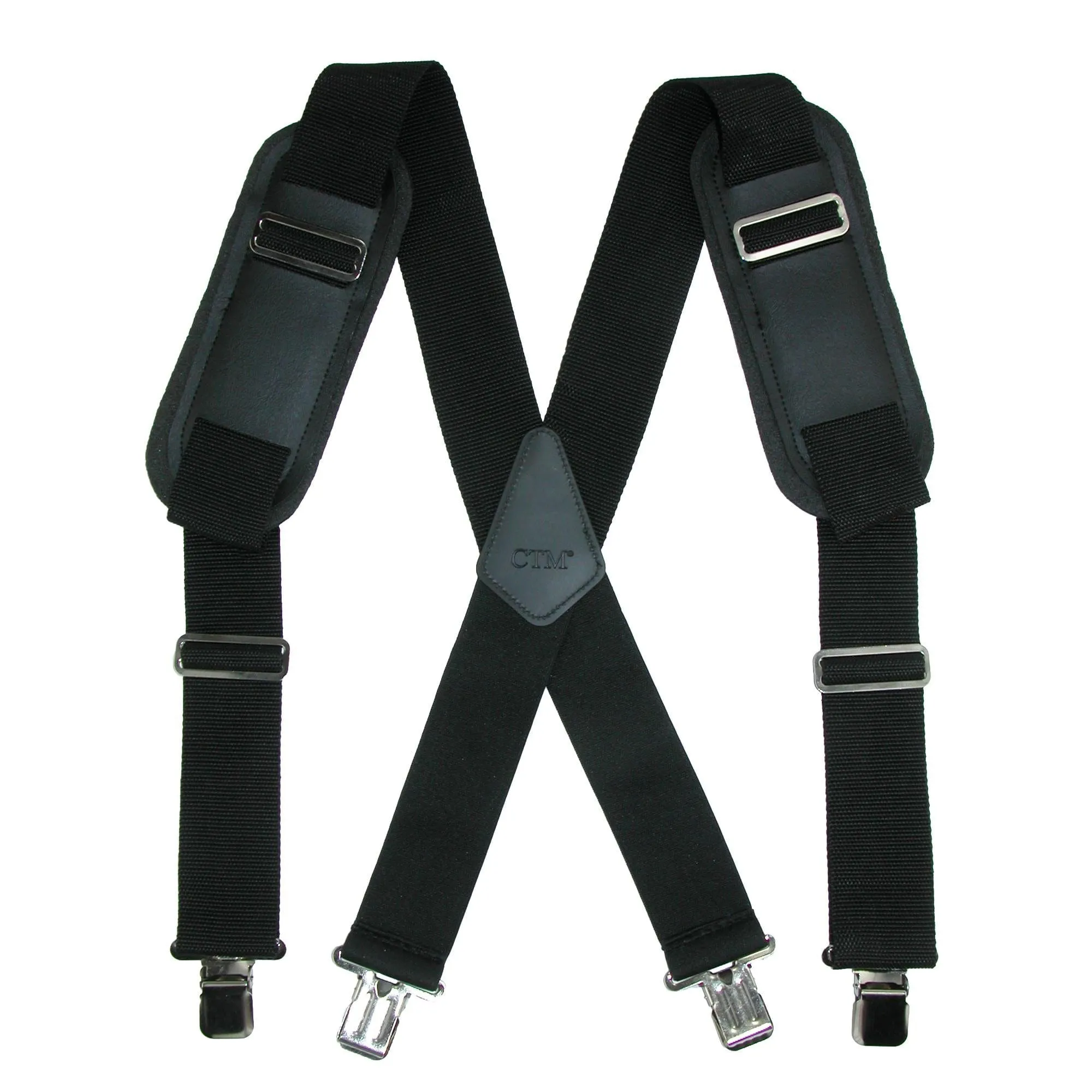 CTM® Men's Big & Tall Elastic Work Clip-End Suspenders