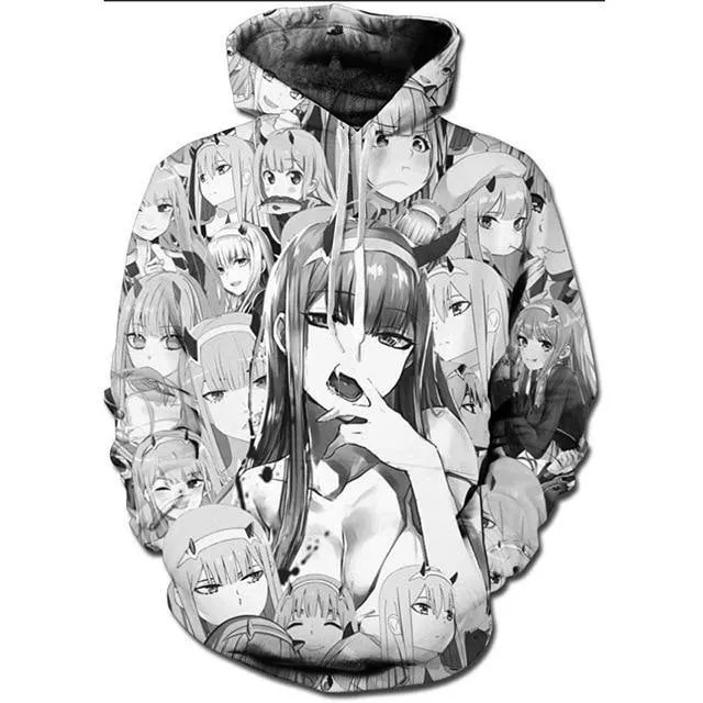 DARLING In The FRANXX Zero Two Pink Girls Hoodies