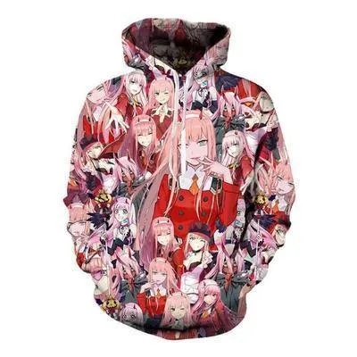 DARLING In The FRANXX Zero Two Pink Girls Hoodies