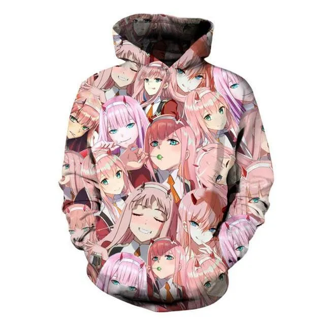 DARLING In The FRANXX Zero Two Pink Girls Hoodies