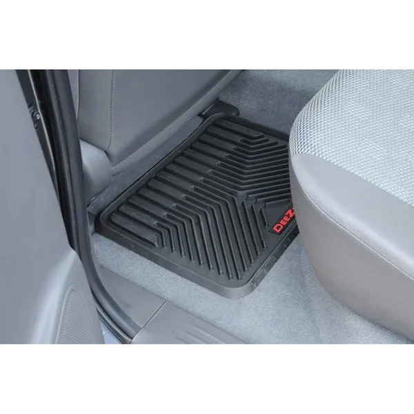 DEE ZEE DZ 90713 Floor Mat, 17 in L, 17 in W, Rubber Rug, Black