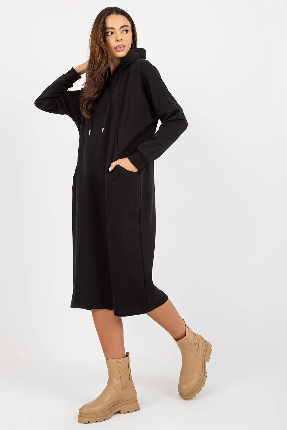 Effortless Chic Hooded Sweat Dress