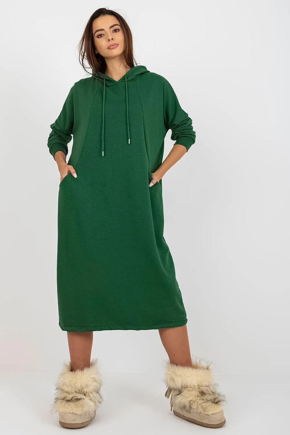 Effortless Chic Hooded Sweat Dress