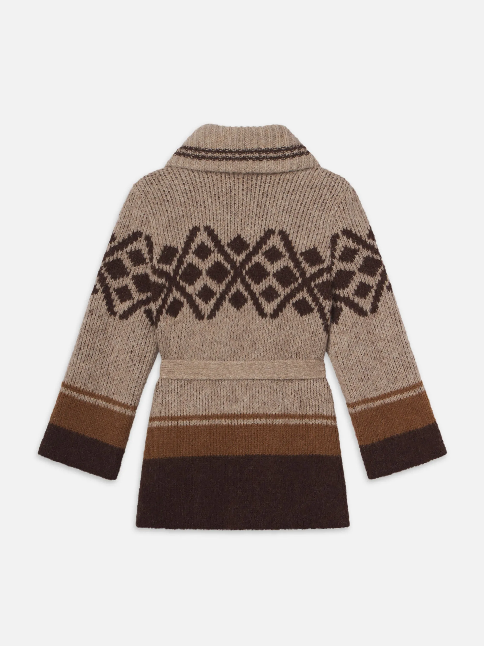 Fair Isle Coatigan -- Cream Multi