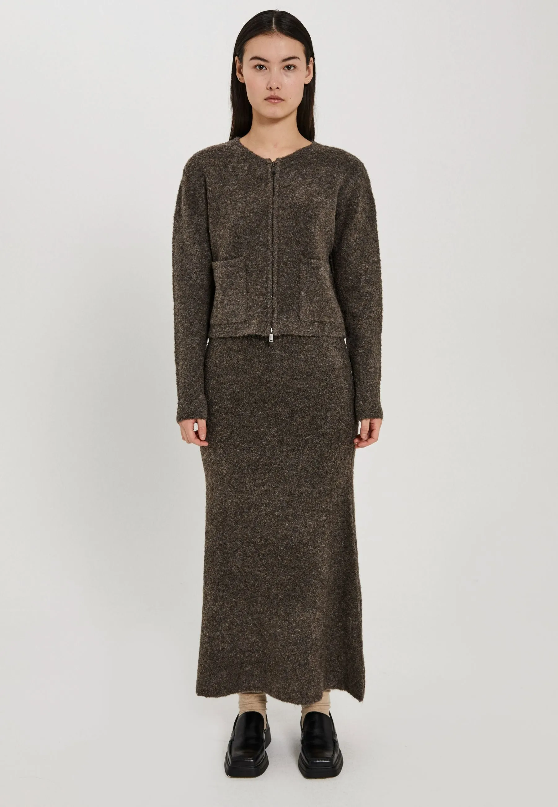 Filine knit skirt - Dark Brown