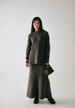 Filine knit skirt - Dark Brown