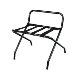 Forbes Industries 800-EN 24" Luggage Rack, Textured Black (Powder-epoxy) With Back Bar