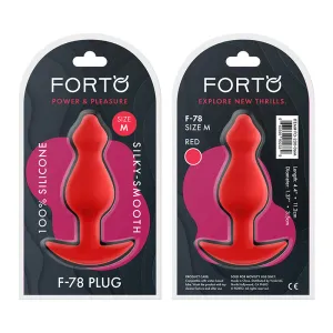 Forto F-78 Pointee Silicone Anal Plug Medium Red