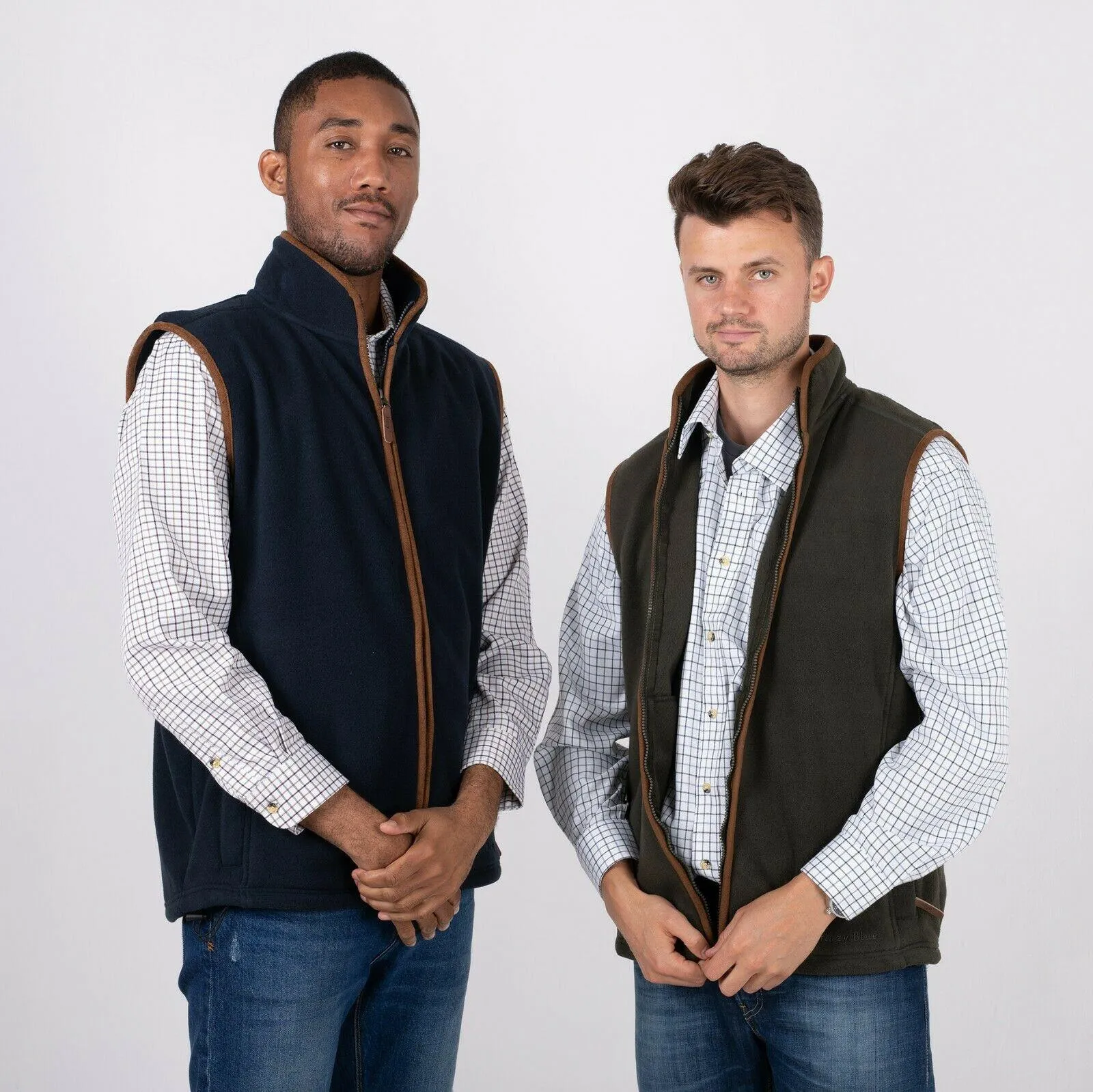 Hazy Blue Mens Fleece Waistcoat Gilet Bodywarmer - Bentley