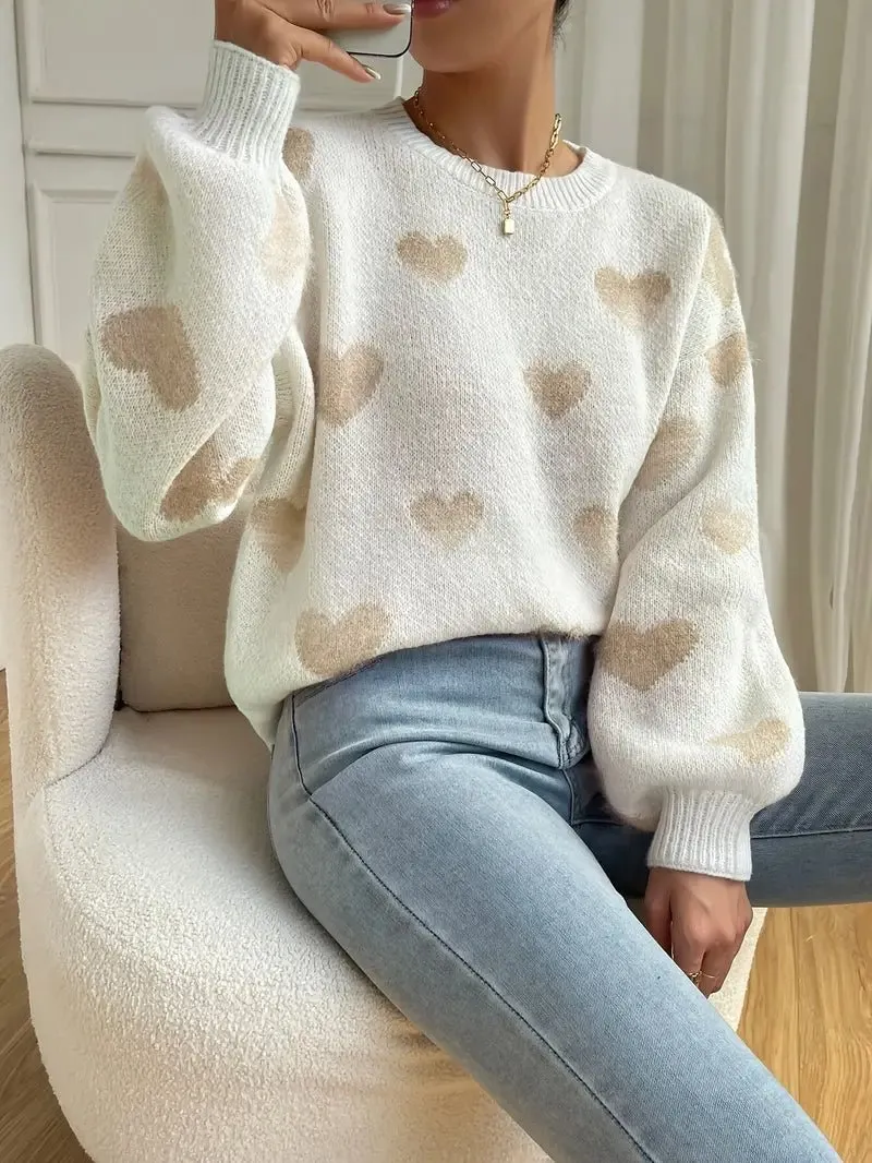 Heart Pattern Sweater