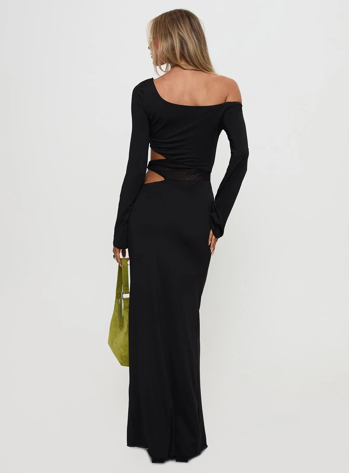 Kazimier Long Sleeve Maxi Dress Black