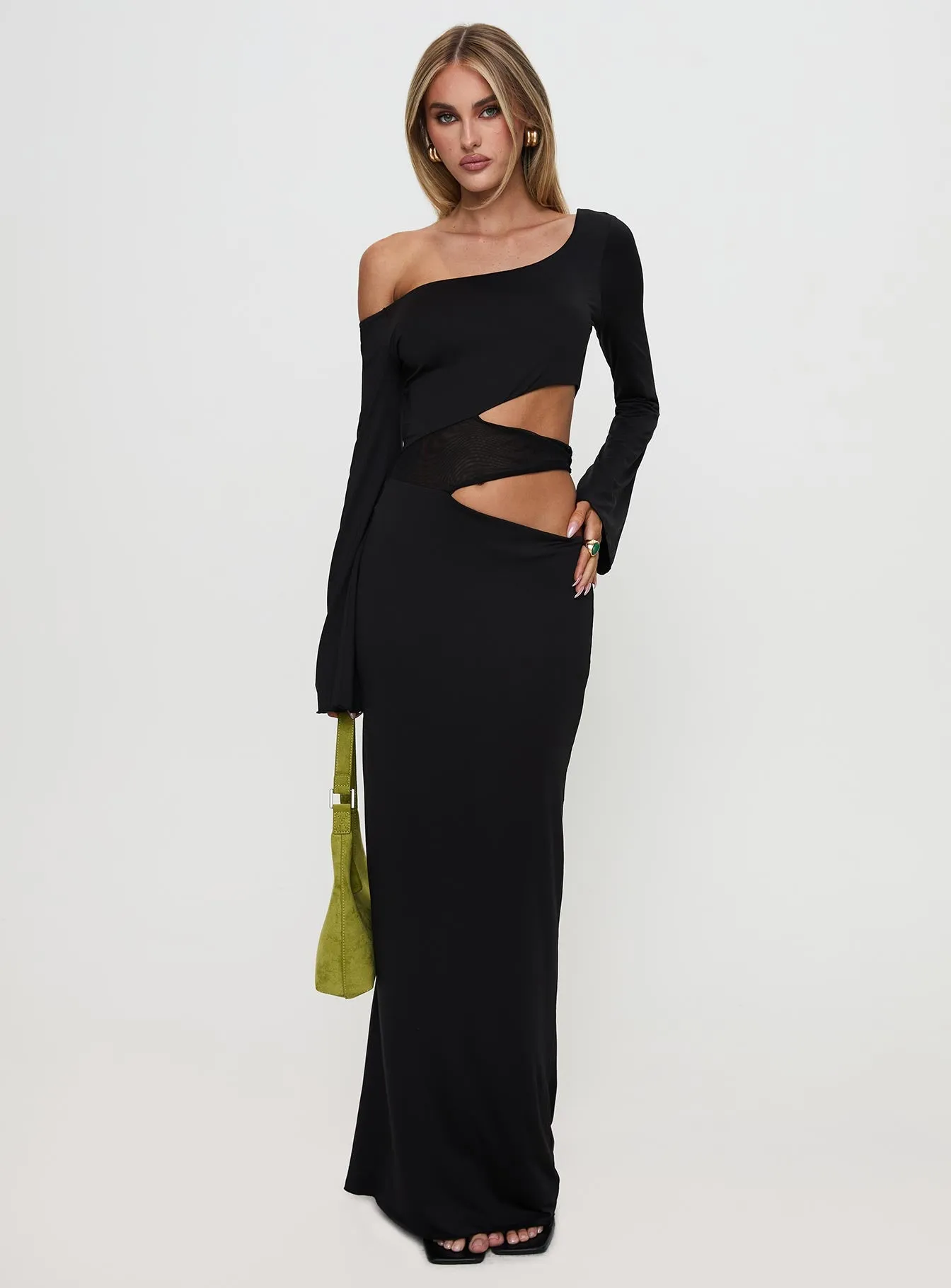 Kazimier Long Sleeve Maxi Dress Black