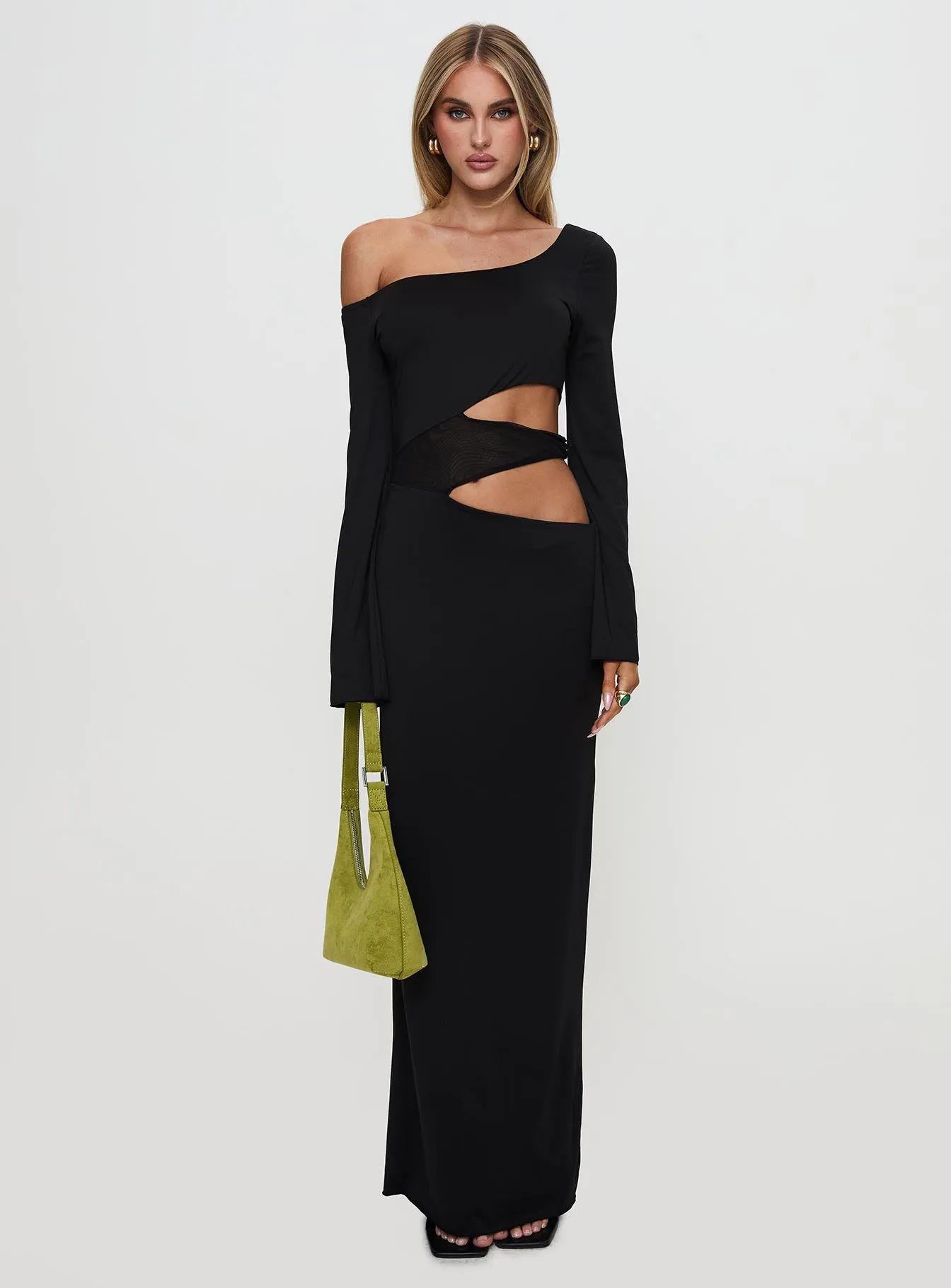 Kazimier Long Sleeve Maxi Dress Black