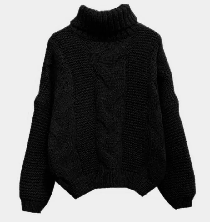 Knitted Batwing Sleeve Casual Sweater