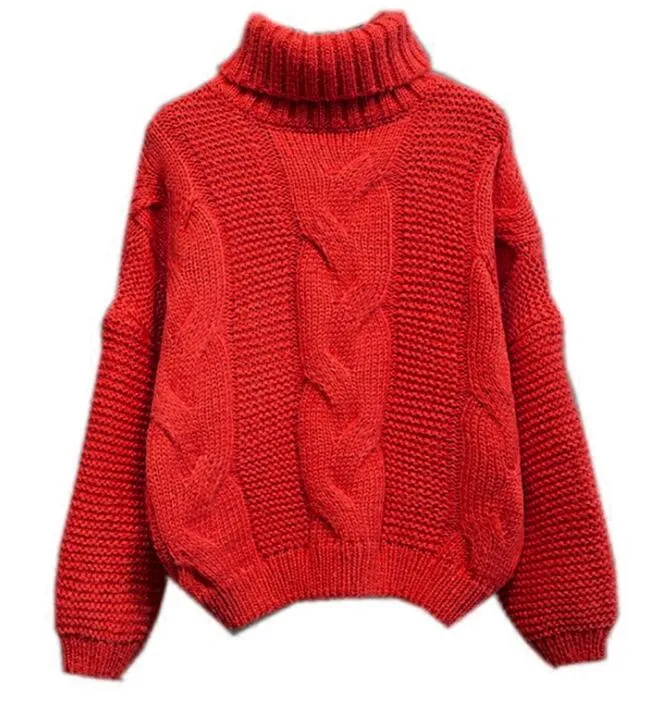 Knitted Batwing Sleeve Casual Sweater