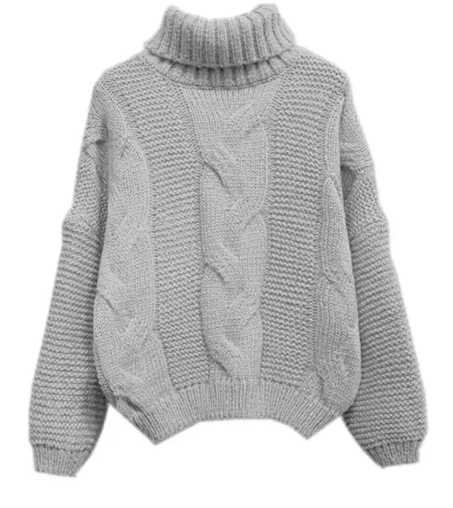 Knitted Batwing Sleeve Casual Sweater