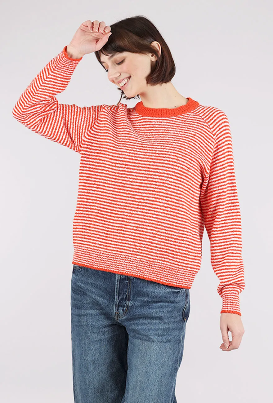 Lola Pullover, Tomato Stripe