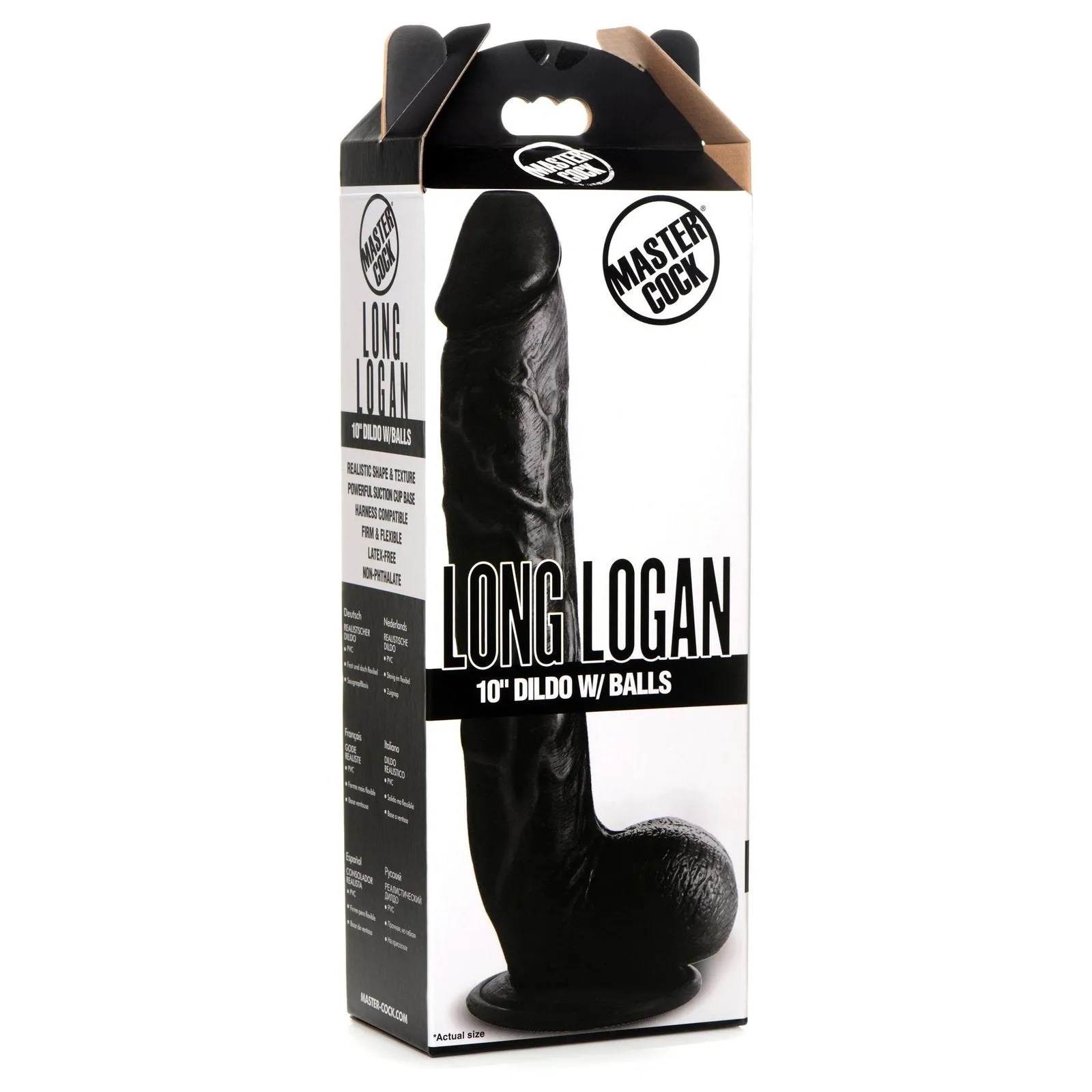 Long Logan 10 Inch Dildo With Balls