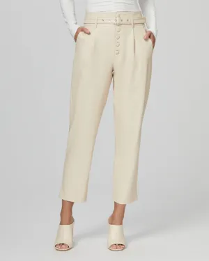 Maria Vegan Leather Pant in Ecru