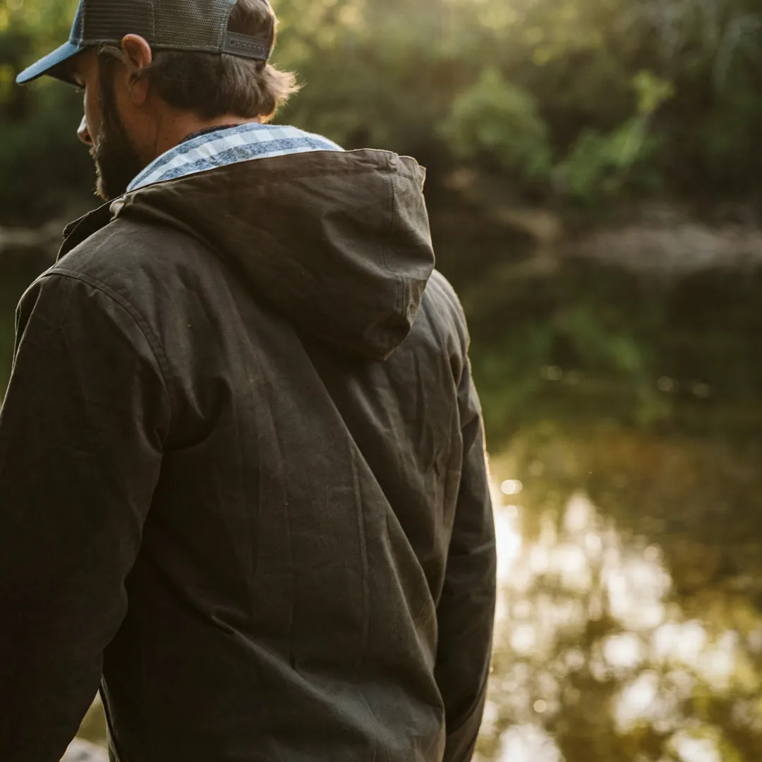 Marshall Hooded Jacket | Waxed Canvas - Dark Khaki