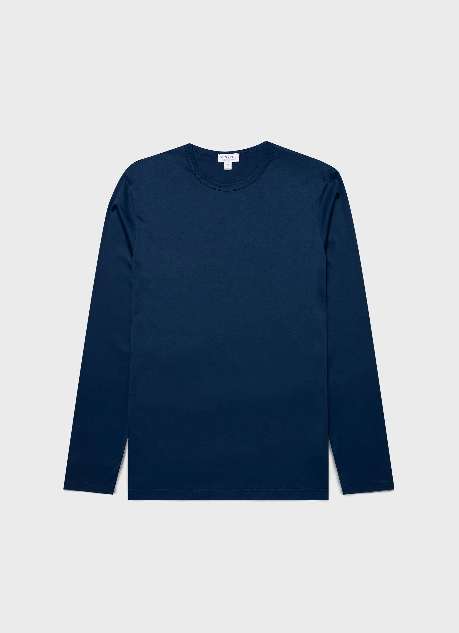 Men's Classic Long Sleeve T-shirt in Naval Blue