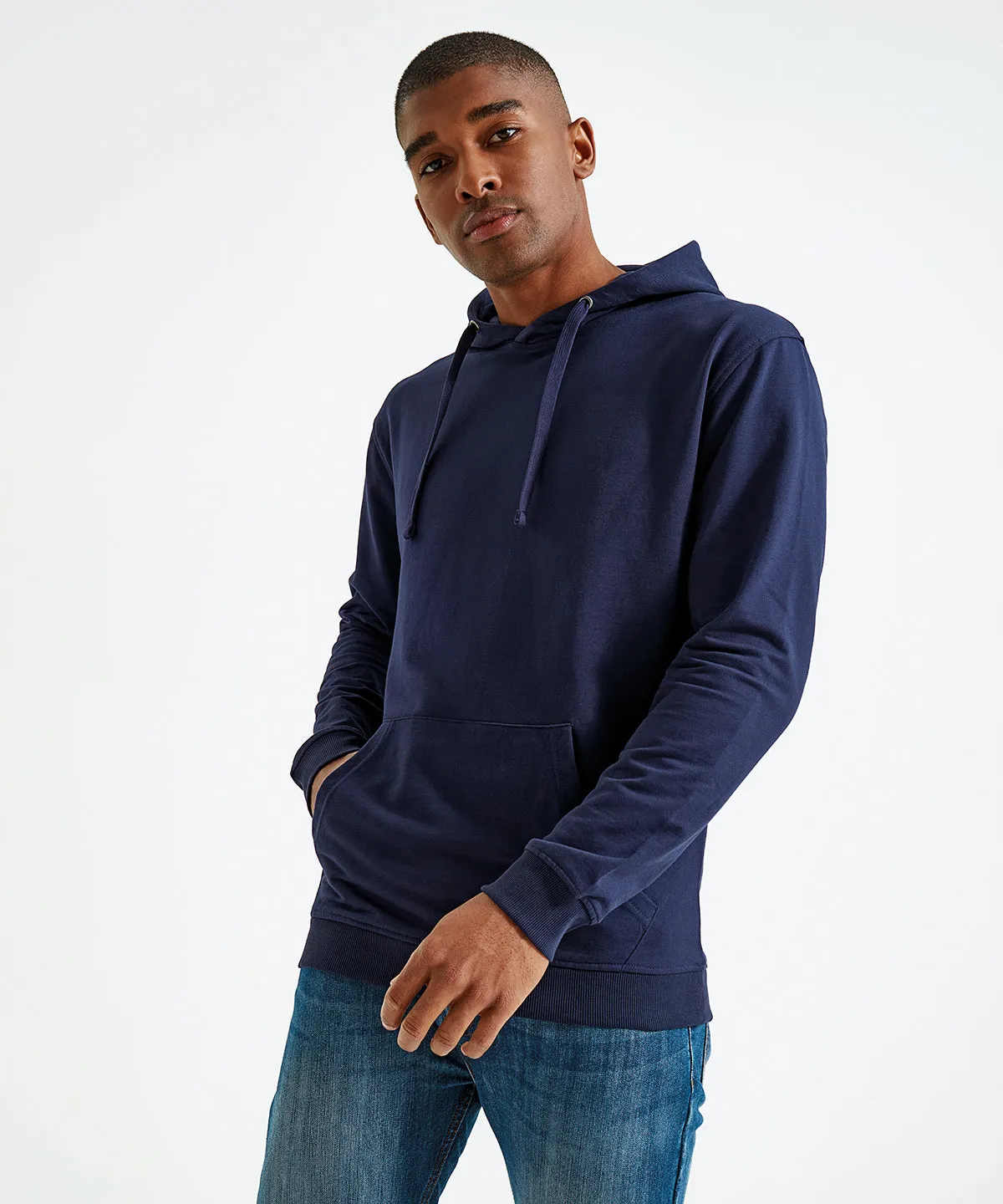 Mens coastal vintage wash loop back hoodie | Heather Grey