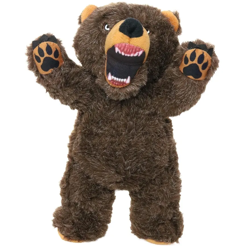 Mighty Angry Animals Bear, Plush, Squeaky Dog Toy