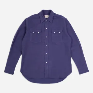 MOLESKIN PEARLSNAP SHIRT - FADED NAVY