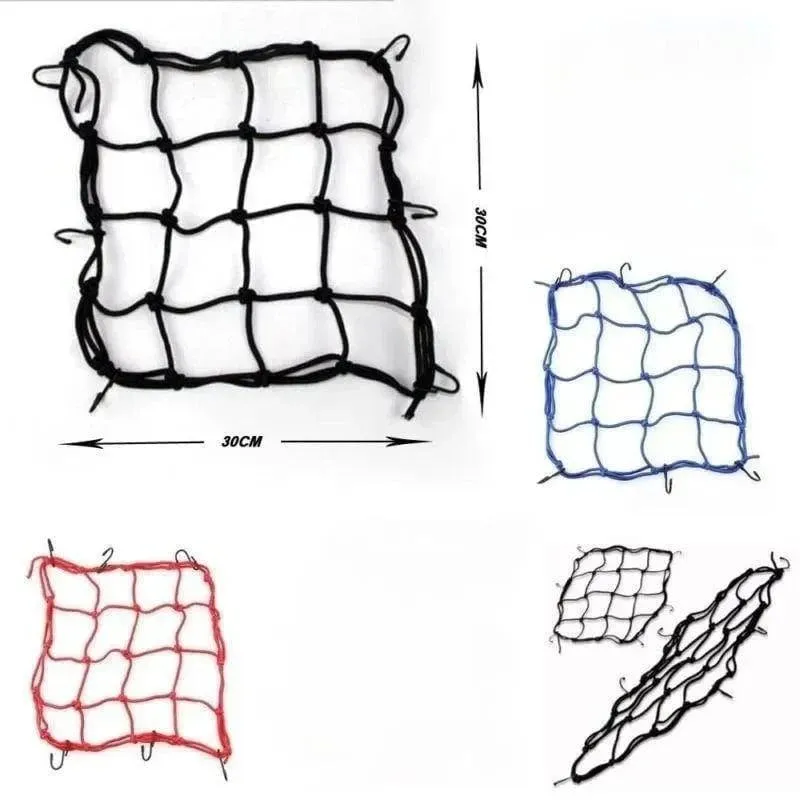 Motorcycle Luggage Net Bike 6 Hooks Hold Down Fuel Tank Luggage Mesh Web Styling High Quality moto adjustable Cargo Net