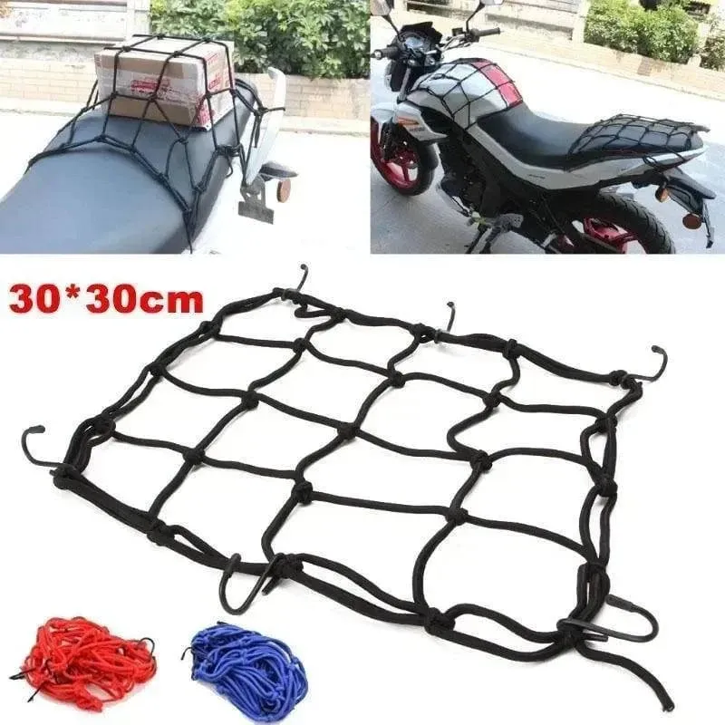 Motorcycle Luggage Net Bike 6 Hooks Hold Down Fuel Tank Luggage Mesh Web Styling High Quality moto adjustable Cargo Net