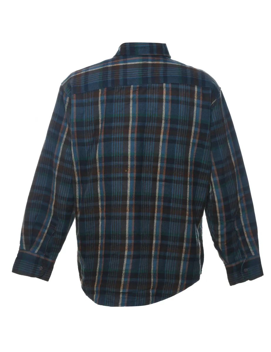 Multi-colour Plaid Classic Checked Shirt - L