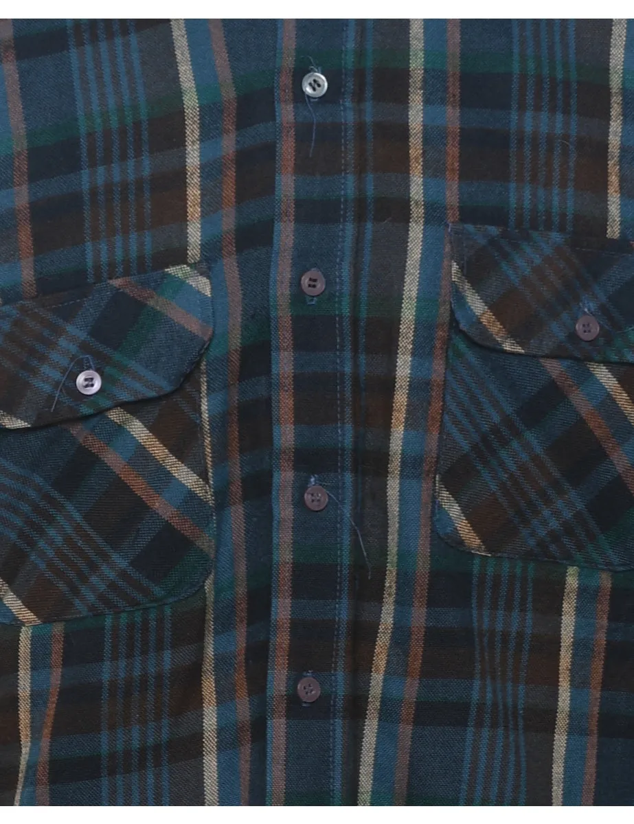 Multi-colour Plaid Classic Checked Shirt - L