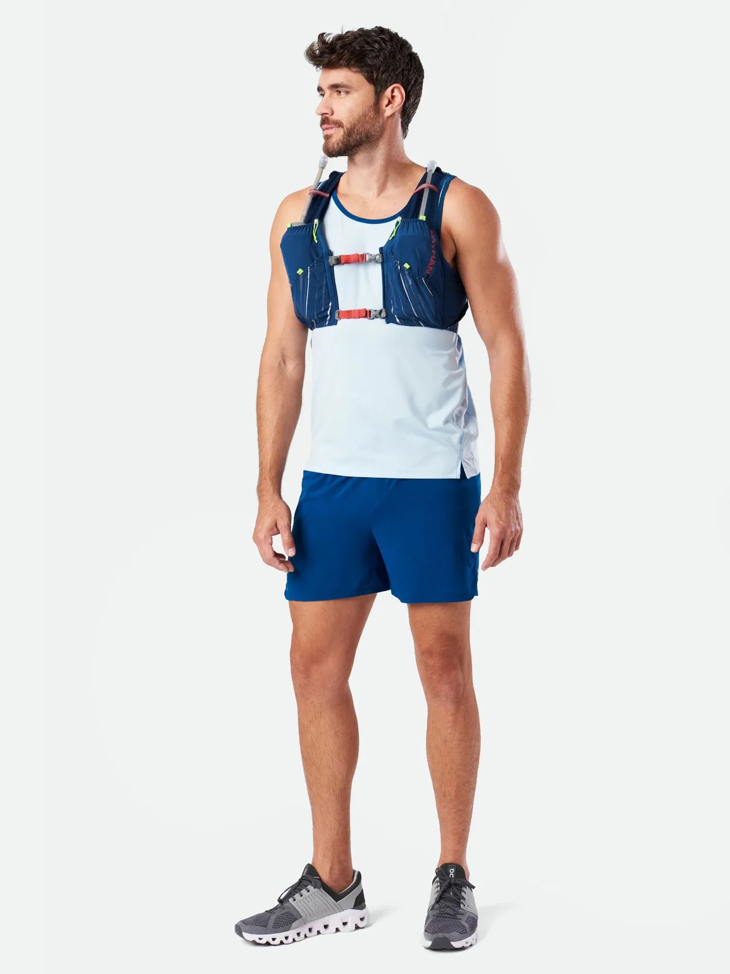 Nathan | Pinnacle 4L Hydration Race Vest | Unisex | Estate Blue/Ribbon Red