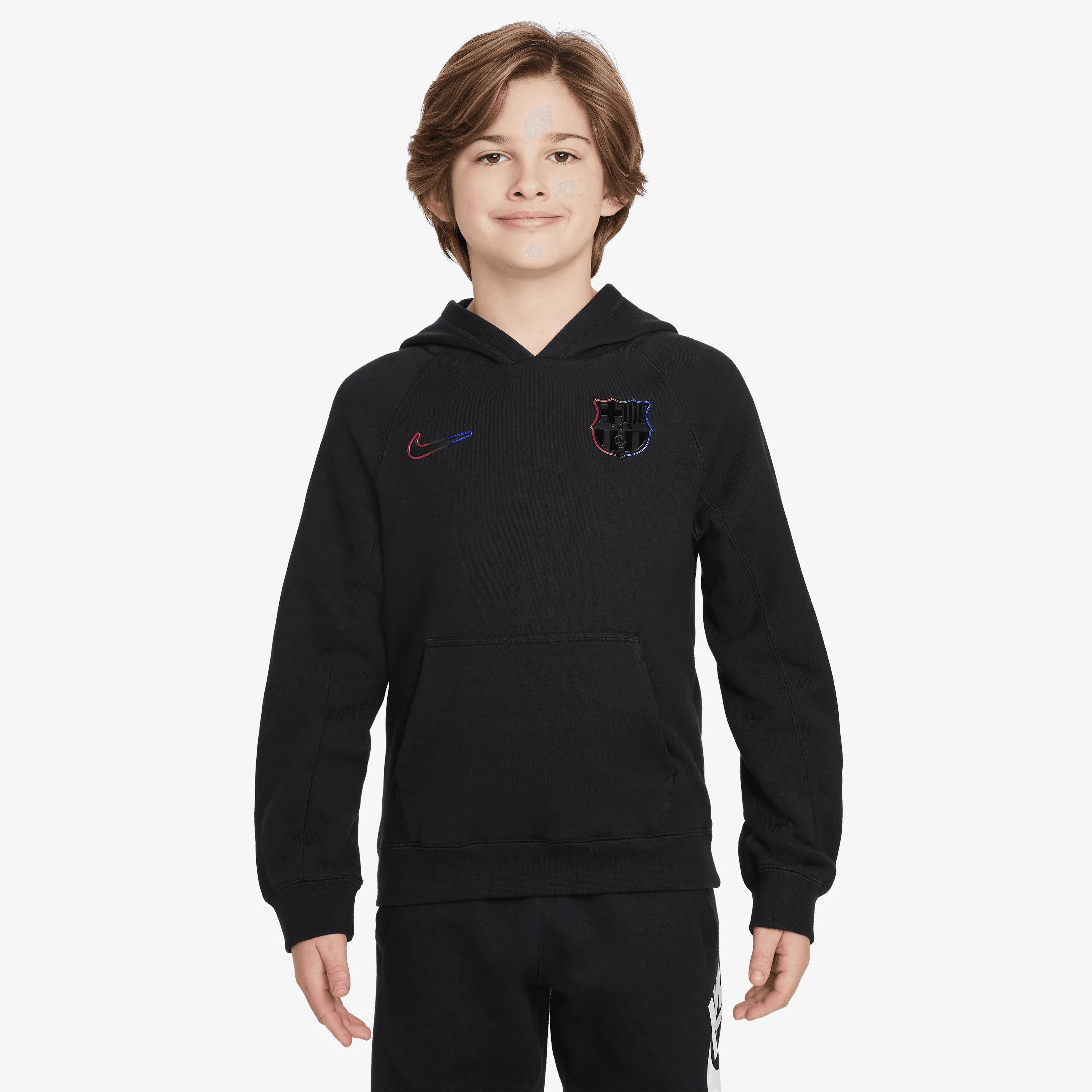 Nike FC Barcelona Big Kids' Fleece Pullover Hoodie