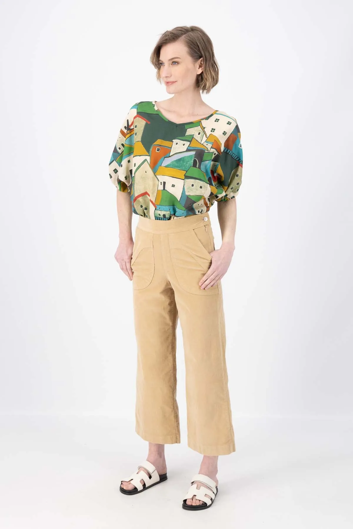 Peggy Fine Cord Pants Beige