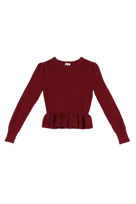 Peplum Sweater Top