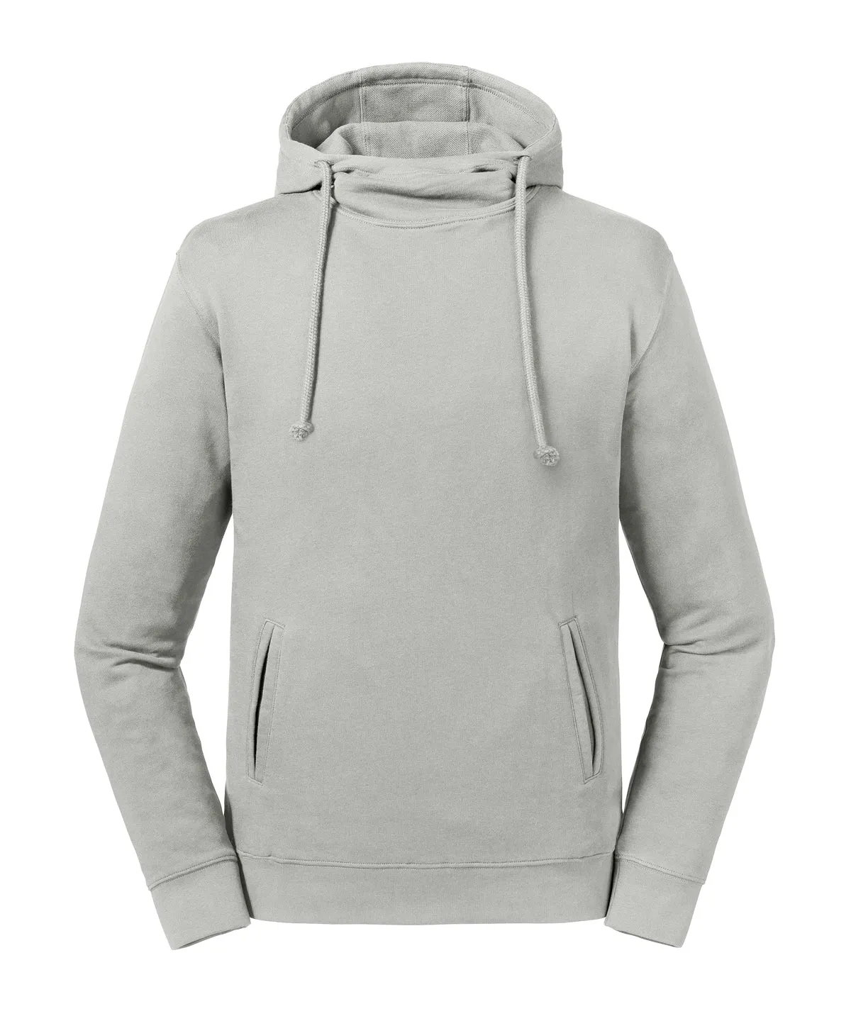 Pure organic high collar hooded sweatshirt | Stone