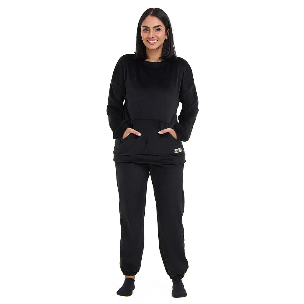 Snuggs women winter pajama Black Set